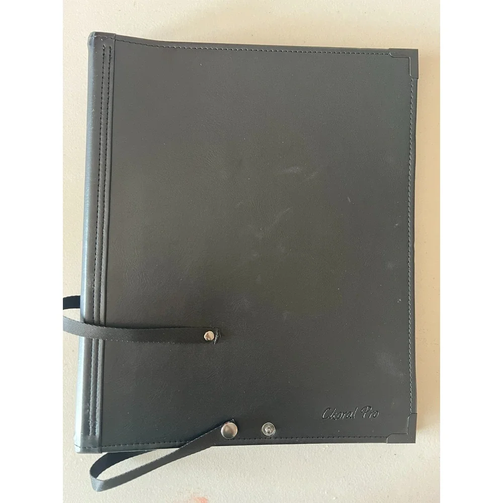 Rondofile Choral Pro Sheet Music Folder Choir Folder Binder Black Elastic Strap